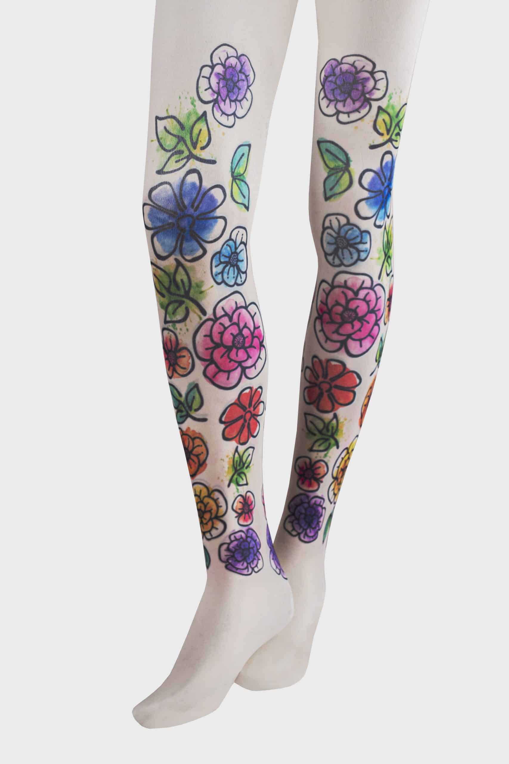 Pantyhose 'FLOWERS' - Tattoo Tights