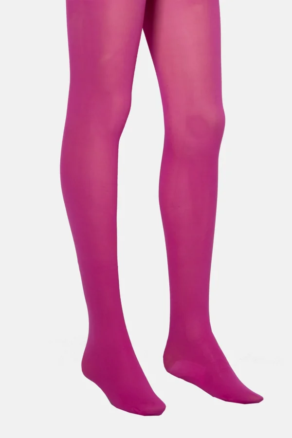 Pantyhose: Fuchsia with white polka dots - Image 7