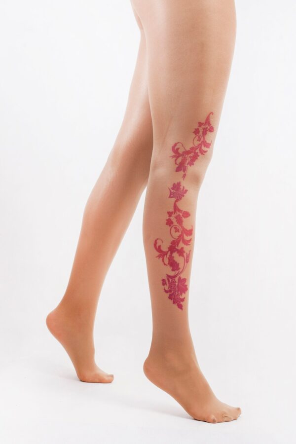 Pantimedias: motivos florales - Imagen 2