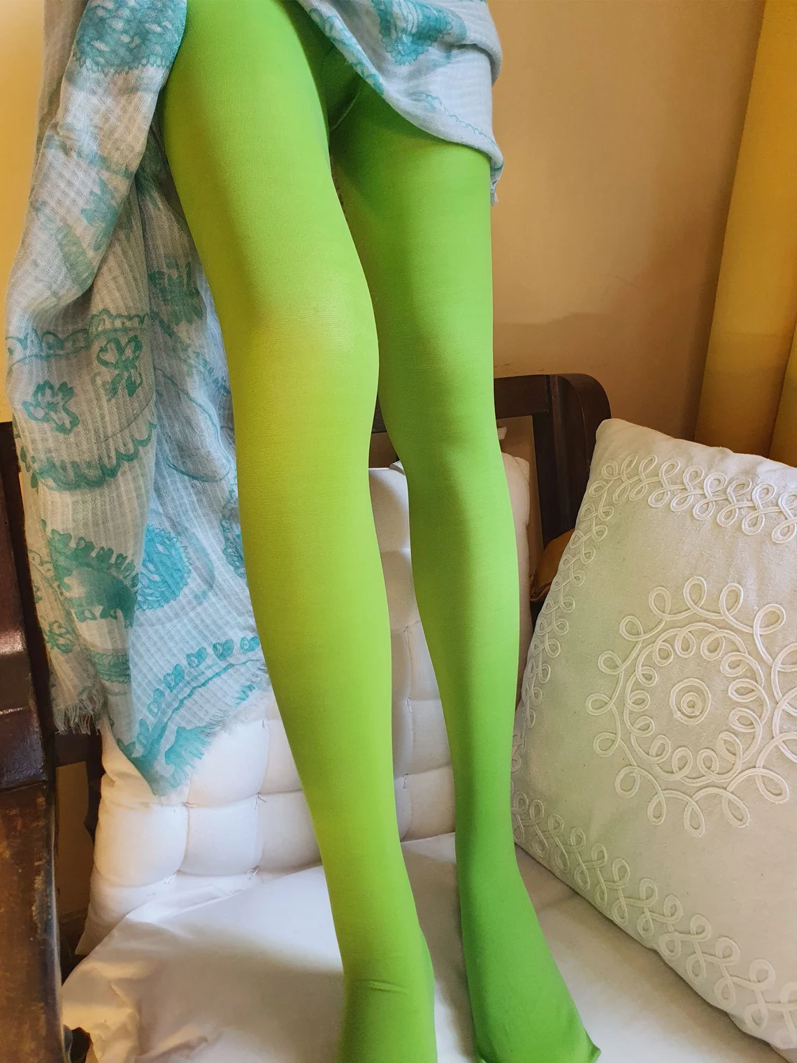 Green pantyhose deals