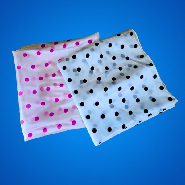 Foulard de seda con lunares negros - Imagen 8