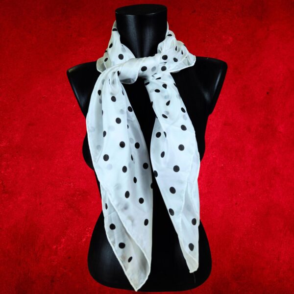 Foulard de seda con lunares negros - Imagen 6