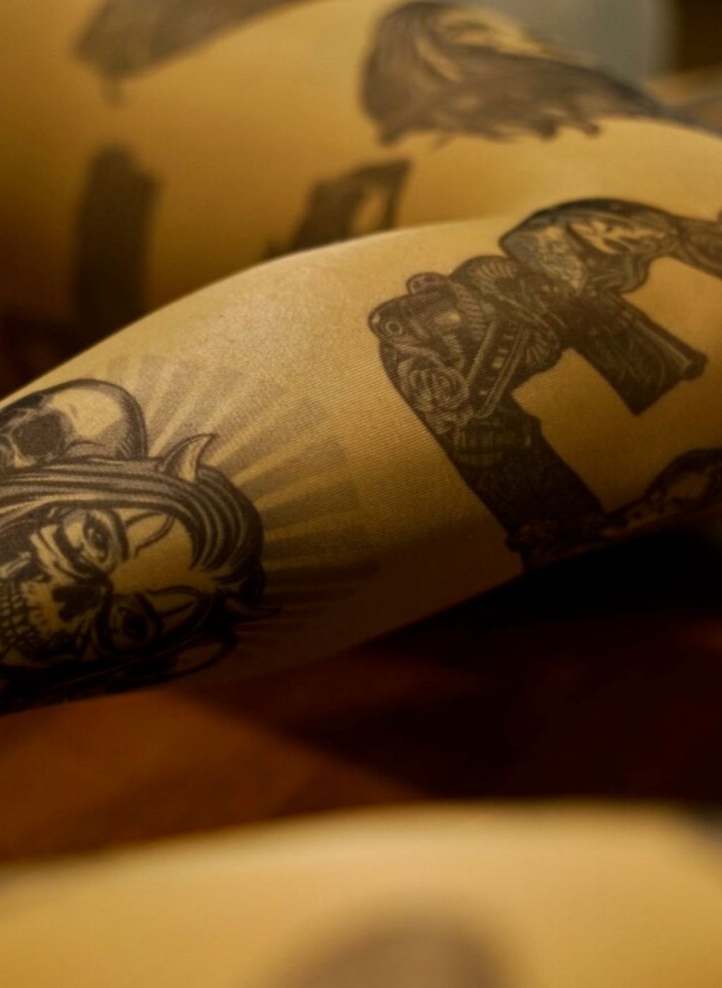 Skulls Tattoo Tights 10