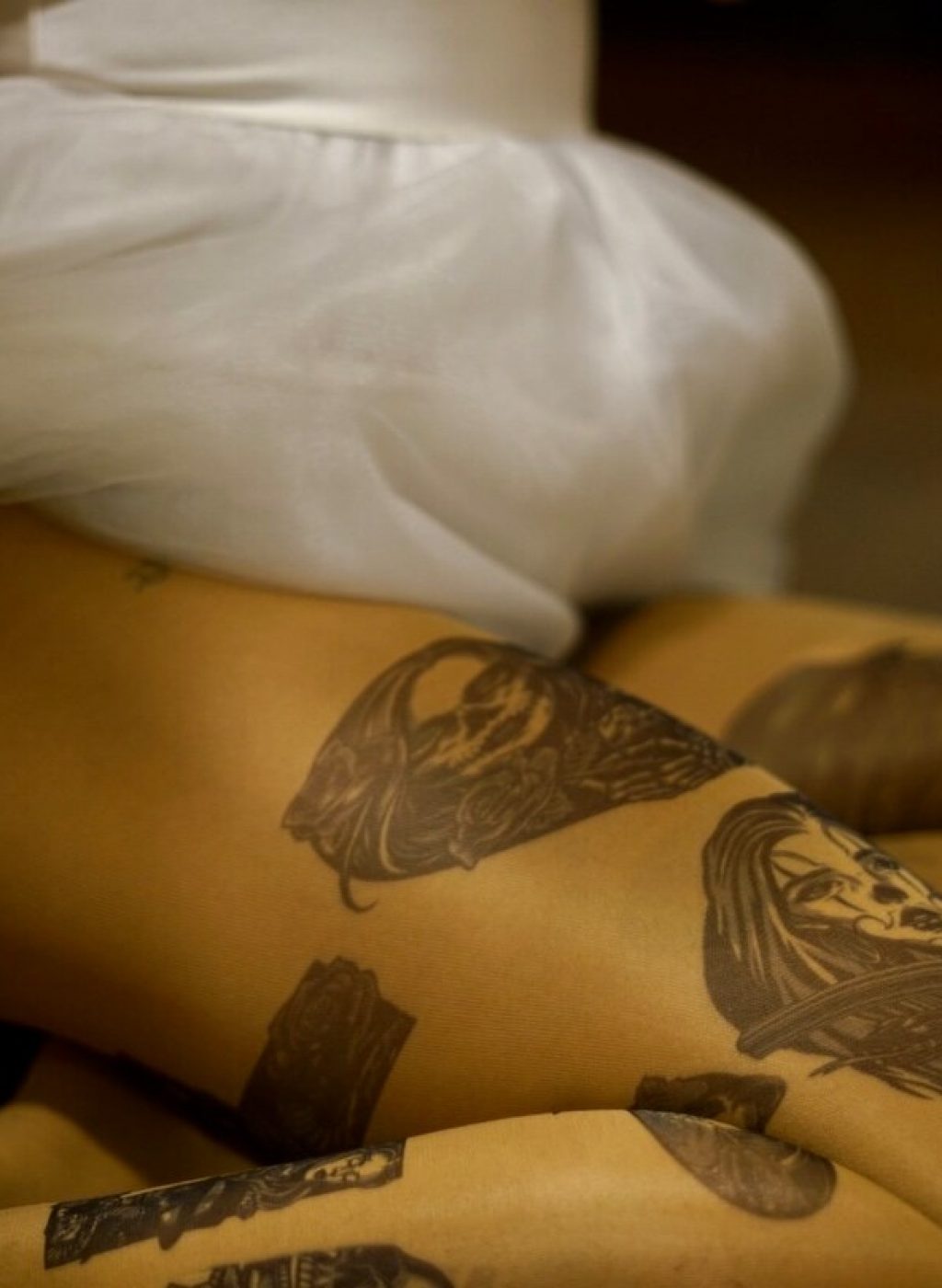 Skulls Tattoo Tights 4