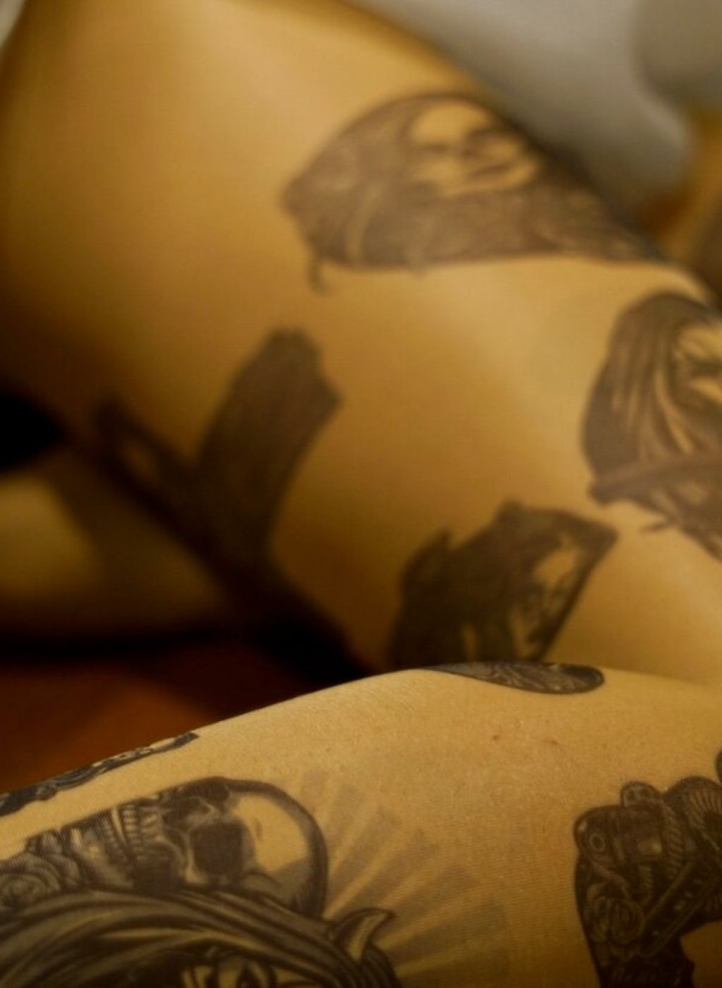 Skulls Tattoo Tights 7